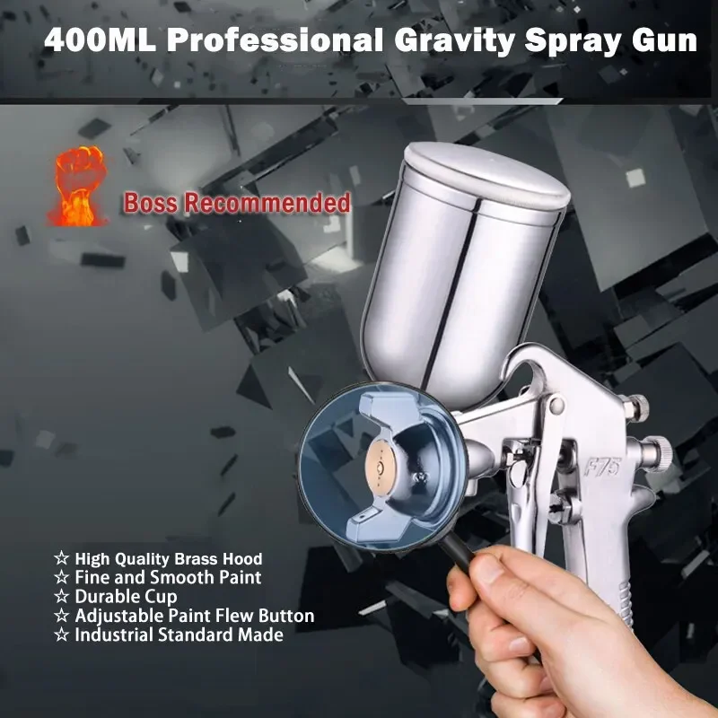 Metallic Spray Paint - F-75 Ayarlanabilir Renkli Boya Tabancası, 1.5mm